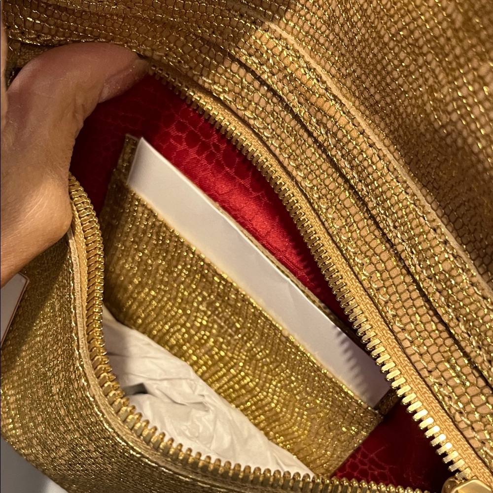 Hammitt Metallic Gold Crossbody Bag - Picture 5 of 8